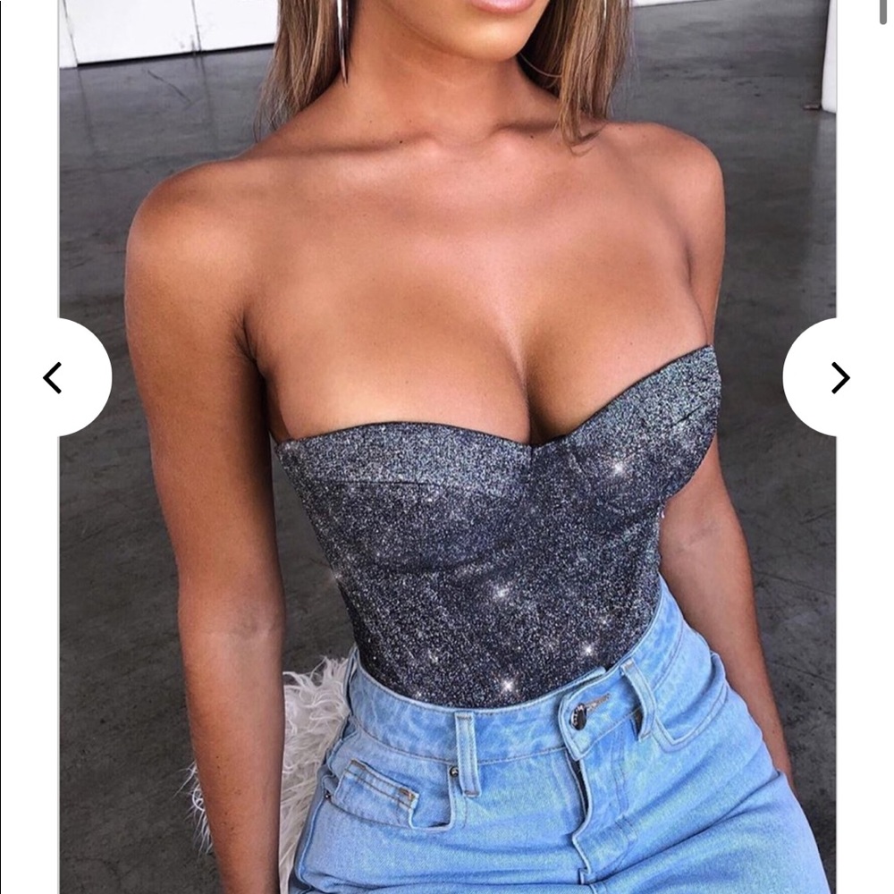 Baby boo Kalani Bodysuit - Black Sparkle